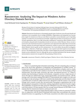 Ransomware: Analysing the Impact on Windows Active Directory Domain
  Services