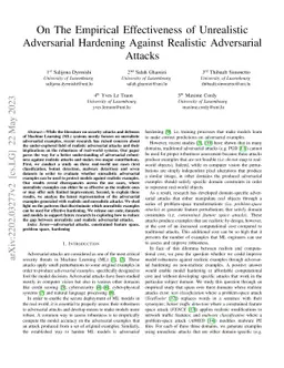 On The Empirical Effectiveness of Unrealistic Adversarial Hardening
  Against Realistic Adversarial Attacks