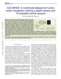 CZU-MHAD: A multimodal dataset for human action recognition utilizing a
  depth camera and 10 wearable inertial sensors