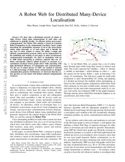A Robot Web for Distributed Many-Device Localisation