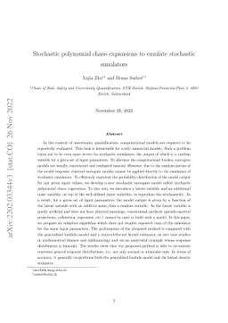 Stochastic polynomial chaos expansions to emulate stochastic simulators