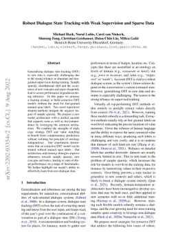 Robust Dialogue State Tracking with Weak Supervision and Sparse Data