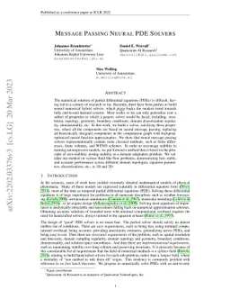 Message Passing Neural PDE Solvers