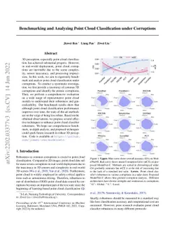 Benchmarking and Analyzing Point Cloud Classification under Corruptions