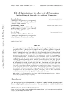 Bilevel Optimization with a Lower-level Contraction: Optimal Sample
  Complexity without Warm-start