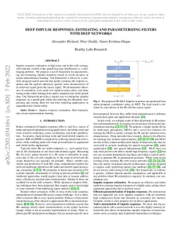 Deep Impulse Responses: Estimating and Parameterizing Filters with Deep
  Networks