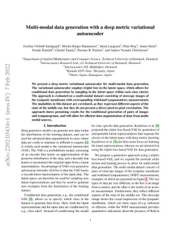 Multi-modal data generation with a deep metric variational autoencoder