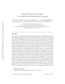 Reward-Respecting Subtasks for Model-Based Reinforcement Learning