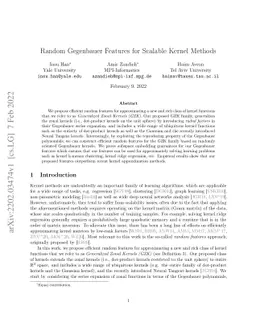 Random Gegenbauer Features for Scalable Kernel Methods