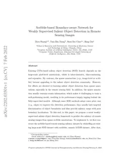 Scribble-based Boundary-aware Network for Weakly Supervised Salient
  Object Detection in Remote Sensing Images