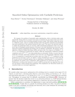 Smoothed Online Optimization with Unreliable Predictions