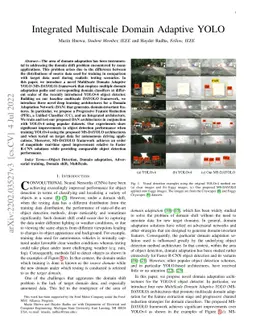 Integrated Multiscale Domain Adaptive YOLO