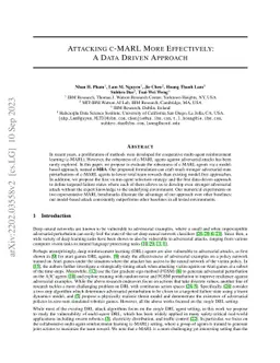 Attacking c-MARL More Effectively: A Data Driven Approach