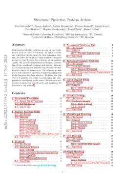 Structured Prediction Problem Archive