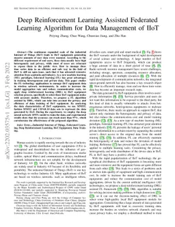 Deep Reinforcement Learning Assisted Federated Learning Algorithm for
  Data Management of IIoT
