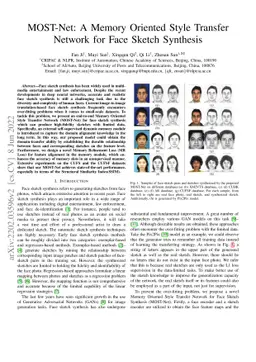 MOST-Net: A Memory Oriented Style Transfer Network for Face Sketch
  Synthesis