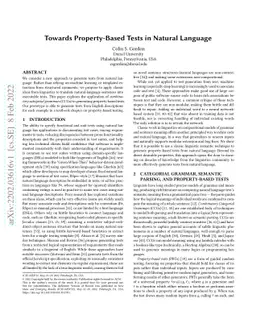 Towards Property-Based Tests in Natural Language