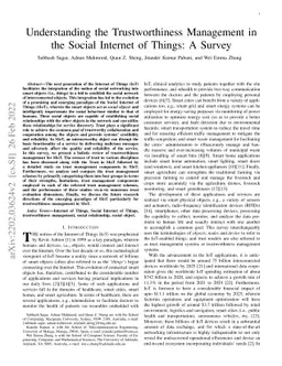 Understanding the Trustworthiness Management in the Social Internet of
  Things: A Survey
