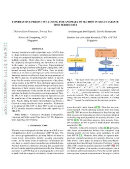 Contrastive predictive coding for Anomaly Detection in Multi-variate
  Time Series Data