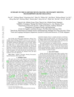 Summary On The ICASSP 2022 Multi-Channel Multi-Party Meeting
  Transcription Grand Challenge