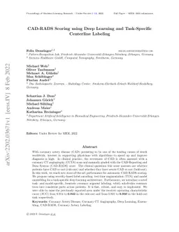 CAD-RADS Scoring using Deep Learning and Task-Specific Centerline
  Labeling