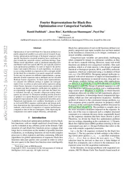 Fourier Representations for Black-Box Optimization over Categorical
  Variables