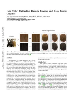 Hair Color Digitization through Imaging and Deep Inverse Graphics