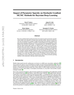 Impact of Parameter Sparsity on Stochastic Gradient MCMC Methods for
  Bayesian Deep Learning