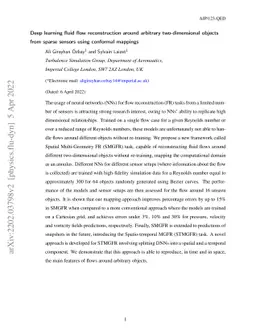 Deep learning fluid flow reconstruction around arbitrary two-dimensional
  objects from sparse sensors using conformal mappings