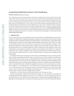 Counterfactual Multi-Token Fairness in Text Classification