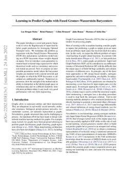 Learning to Predict Graphs with Fused Gromov-Wasserstein Barycenters
