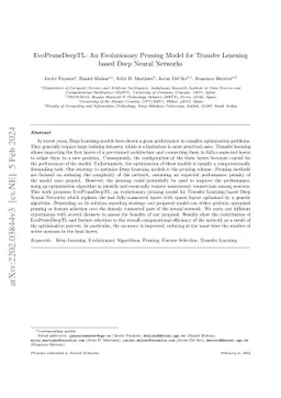 EvoPruneDeepTL: An Evolutionary Pruning Model for Transfer Learning
  based Deep Neural Networks