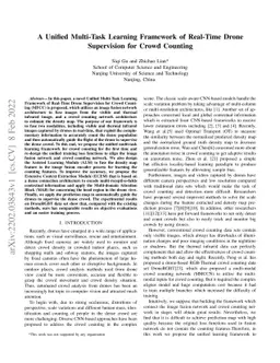 A Unified Multi-Task Learning Framework of Real-Time Drone Supervision
  for Crowd Counting