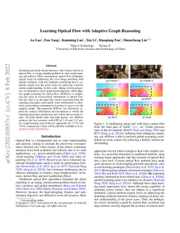 Learning Optical Flow with Adaptive Graph Reasoning