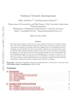 Nonlinear Network Autoregression