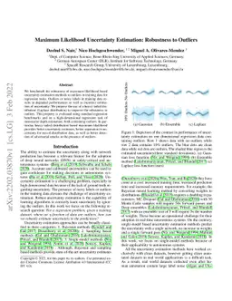 Maximum Likelihood Uncertainty Estimation: Robustness to Outliers