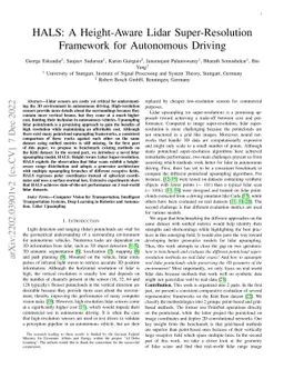 HALS: A Height-Aware Lidar Super-Resolution Framework for Autonomous
  Driving