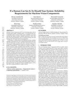 If a Human Can See It, So Should Your System: Reliability Requirements
  for Machine Vision Components