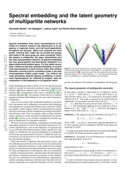 Spectral embedding and the latent geometry of multipartite networks