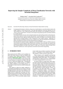 Improving the Sample-Complexity of Deep Classification Networks with
  Invariant Integration