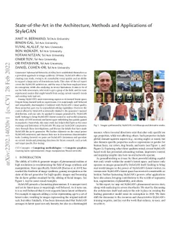 State-of-the-Art in the Architecture, Methods and Applications of
  StyleGAN