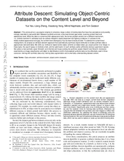 Attribute Descent: Simulating Object-Centric Datasets on the Content
  Level and Beyond