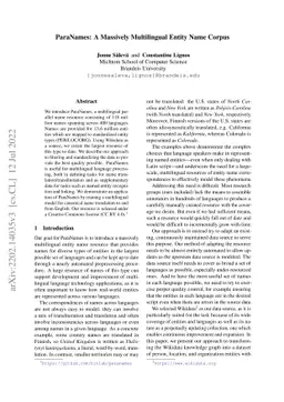 ParaNames: A Massively Multilingual Entity Name Corpus