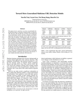 Toward More Generalized Malicious URL Detection Models