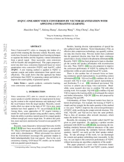 AVQVC: One-shot Voice Conversion by Vector Quantization with applying
  contrastive learning