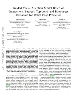 Guided Visual Attention Model Based on Interactions Between Top-down and
  Bottom-up Information for Robot Pose Prediction