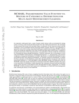 MCMARL: Parameterizing Value Function via Mixture of Categorical
  Distributions for Multi-Agent Reinforcement Learning