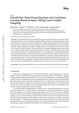 PointSCNet: Point Cloud Structure and Correlation Learning Based on
  Space Filling Curve-Guided Sampling
