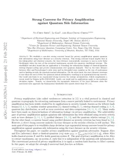 Strong Converse for Privacy Amplification against Quantum Side
  Information