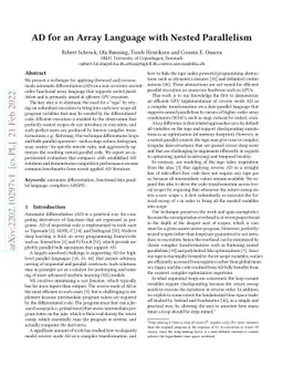 AD for an Array Language with Nested Parallelism